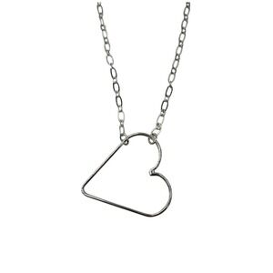 Park Lane Jewelry Silver Tone Open Heart Pendant Necklace NIB Adjustable Chain